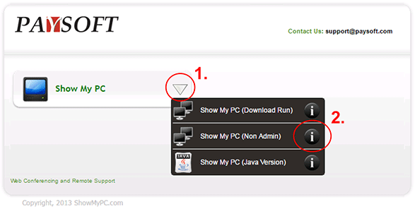 Technical Support > Desktop Screen Sharing